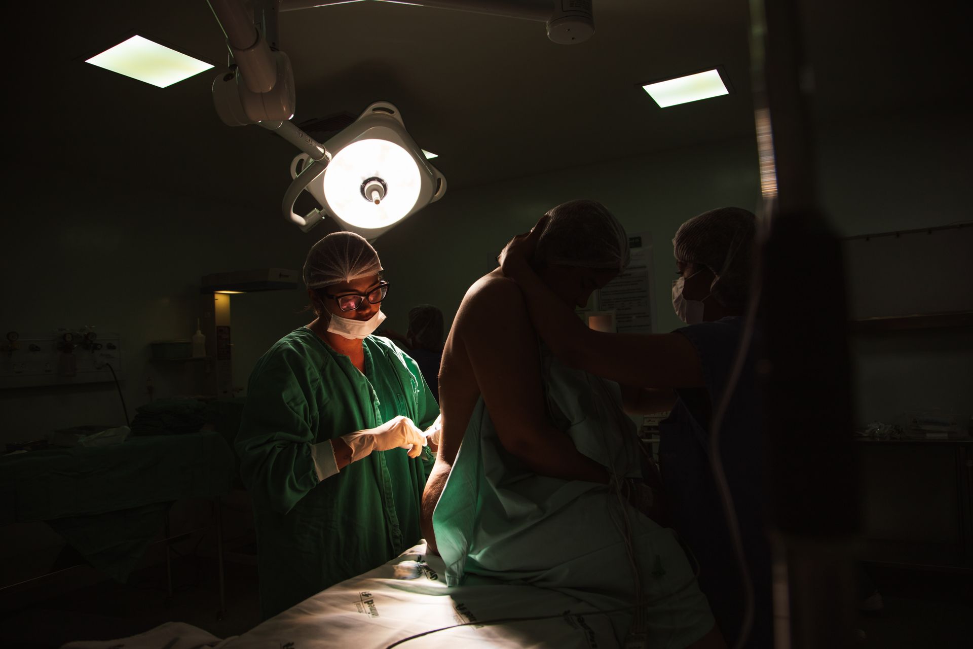 Medical team in operating room